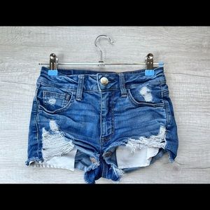 American Eagle super stretch high rise shorties. Size 00